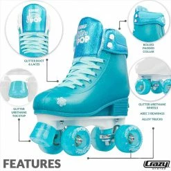 Crazy All Skates Glitter Pop Roller Skates Adjustable J12-2