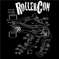 RollerCon Accessories Skate Diagram Short Sleeve Tee 8 RollerCon Accessories Skate Diagram Short Sleeve Tee