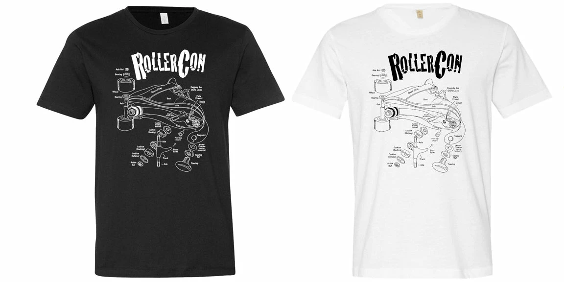 RollerCon Accessories Skate Diagram Short Sleeve Tee 3 RollerCon Accessories Skate Diagram Short Sleeve Tee